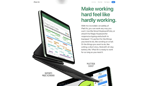 screenshot from an apple website