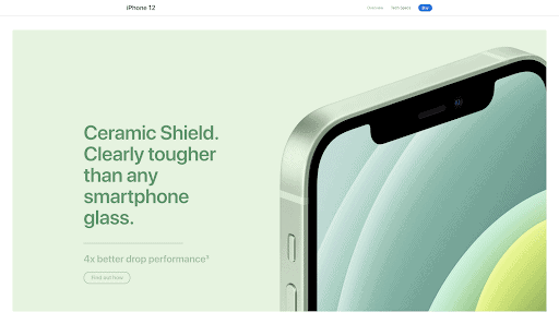 screenshot from apple.com website