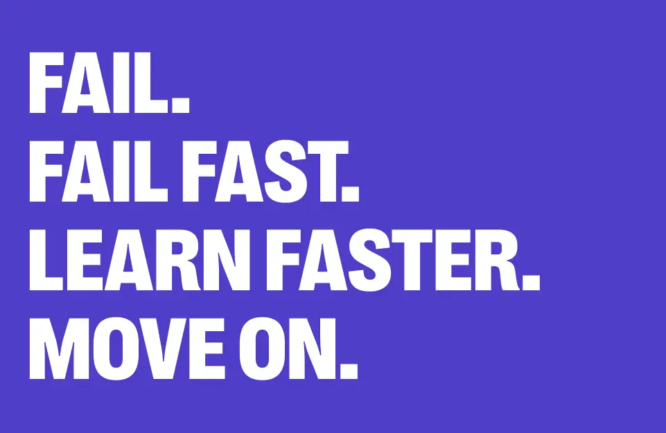 fail fast, learn faster